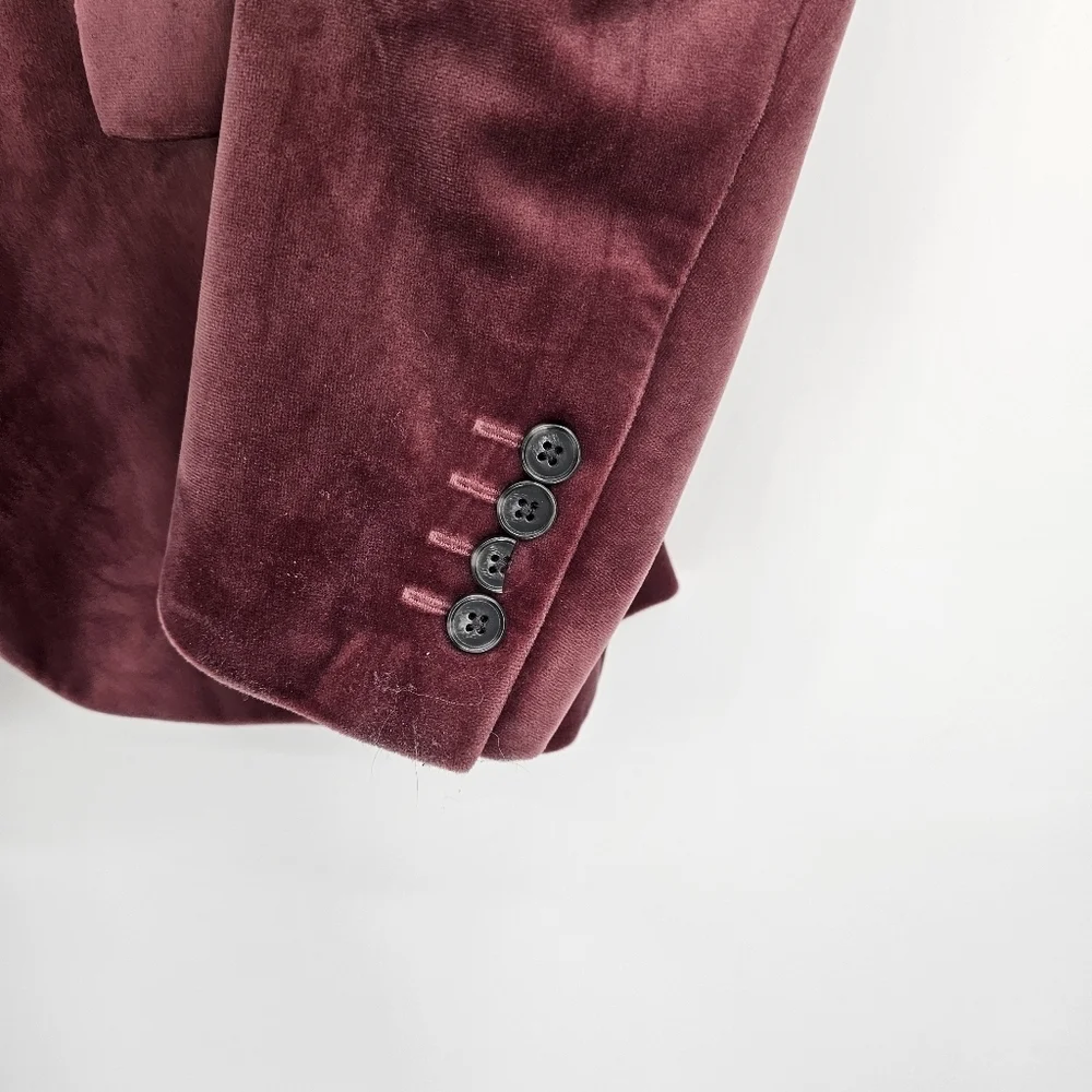 INC International Concepts Slim Fit Velveteen Mauve Blazer Mens Size Large
